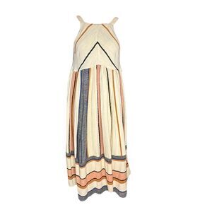 Striped Multicolor Sleeveless Dress